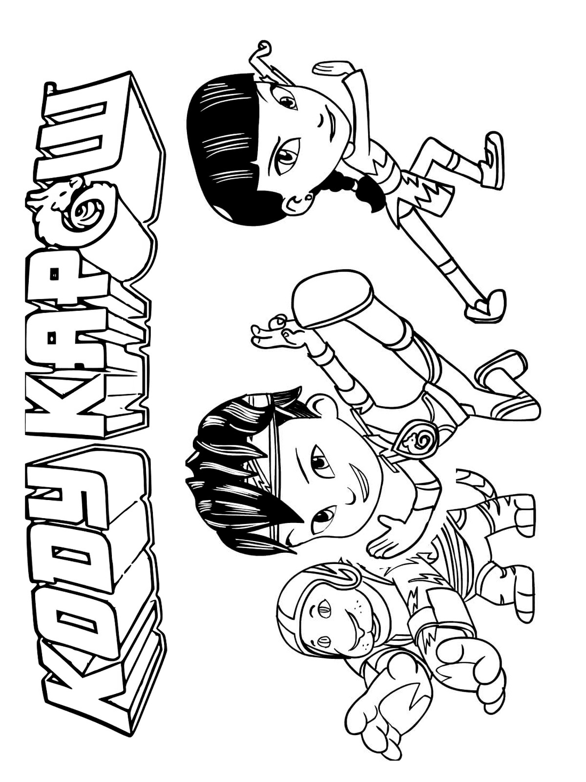 Kody Kapow Characters coloring page