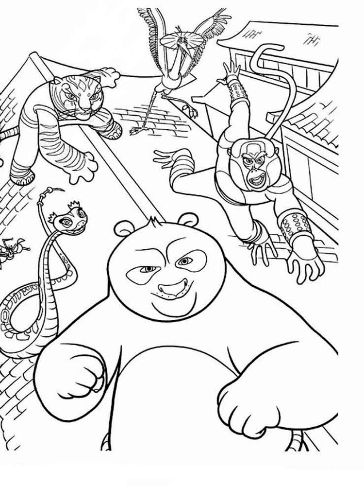 Cartoon Kung Fu Panda coloring page