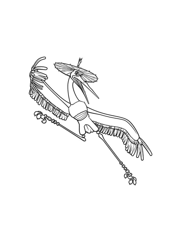 Master Crane coloring page