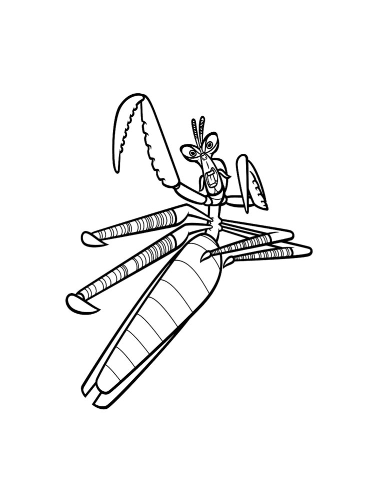 Mantis coloring page