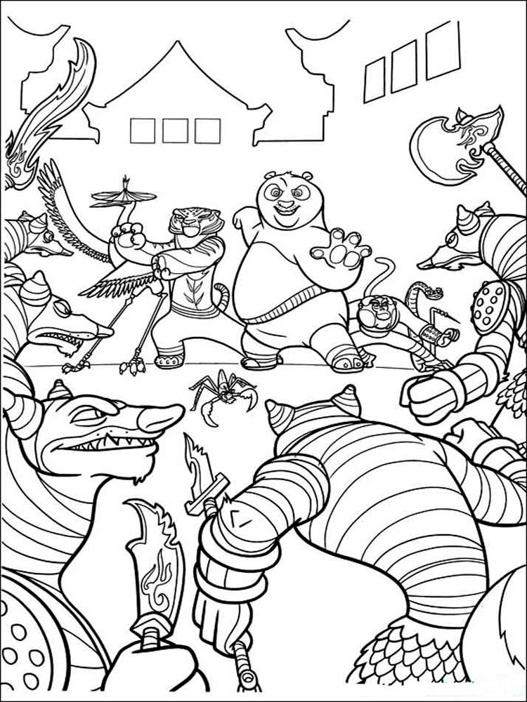 Kung Fu Panda 8 coloring page