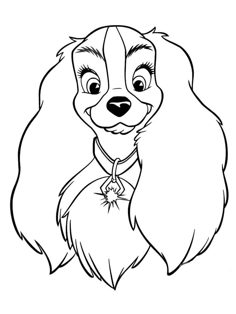 Lady portrait coloring page