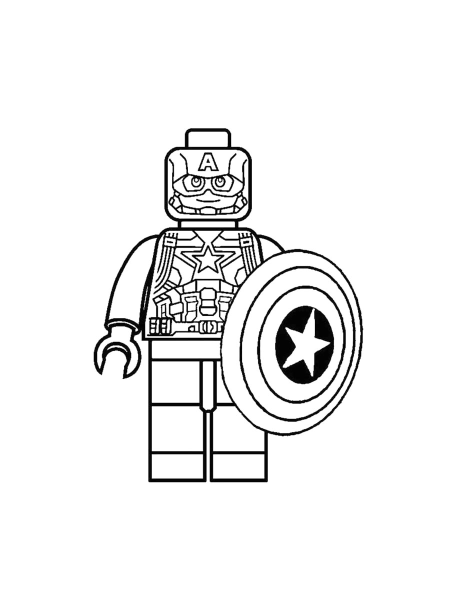 Lego Captain America 5 coloring page