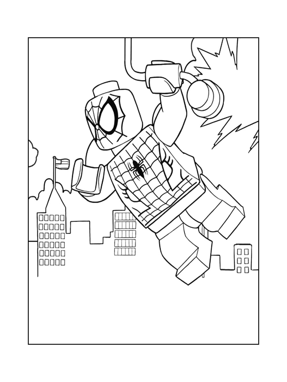 Lego Spiderman 9 coloring page