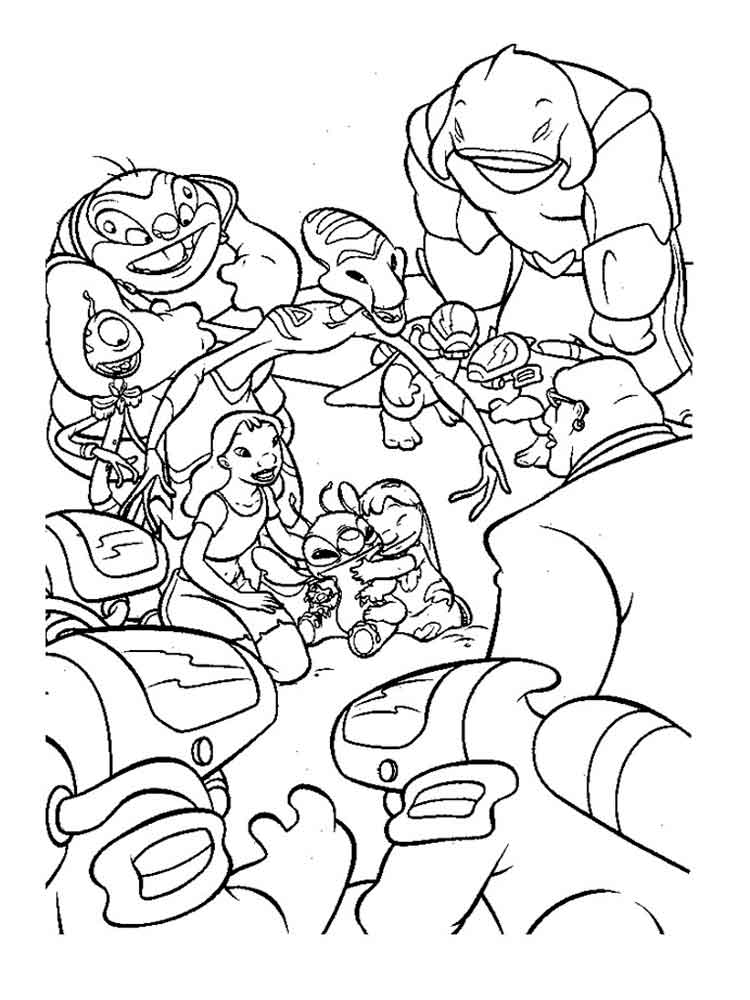 Cartoon Lilo & Stitch coloring page