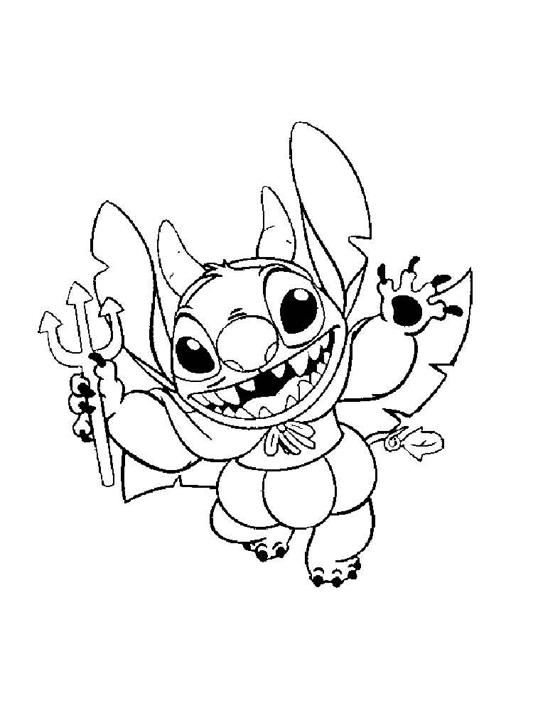 Stitch Devil coloring page