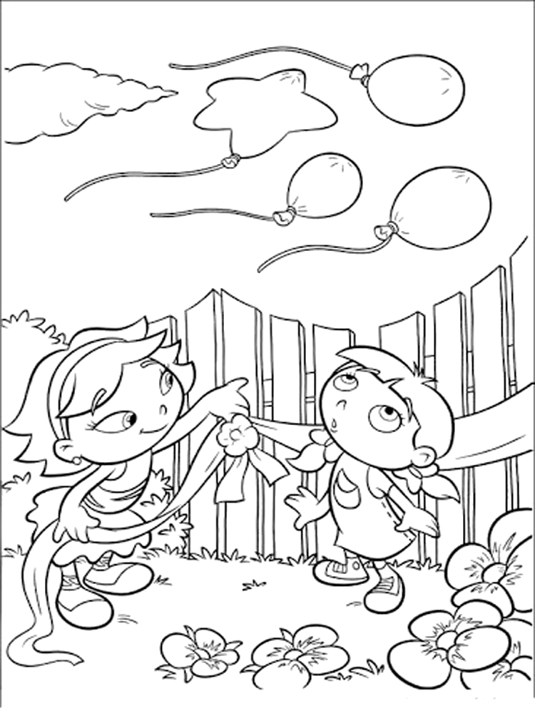 June and Annie coloring page