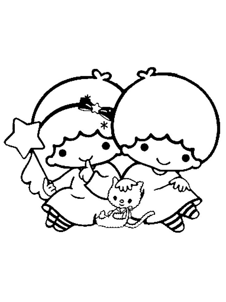 Little Twin Stars 1 coloring page