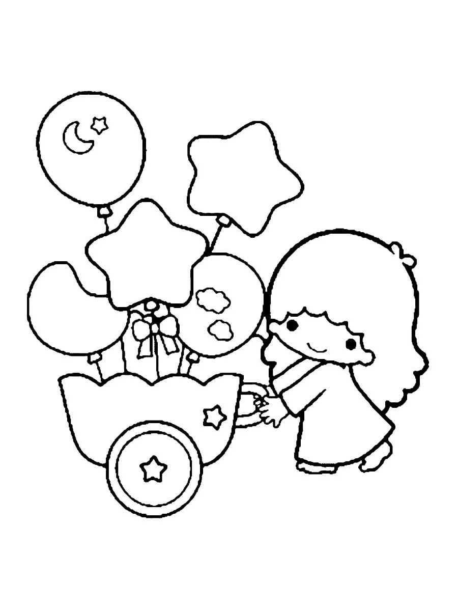 Little Twin Stars 10 coloring page