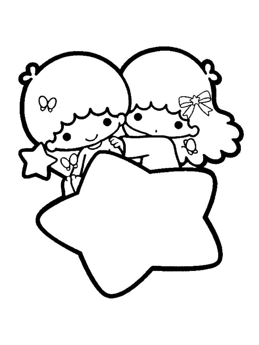 Little Twin Stars 15 coloring page