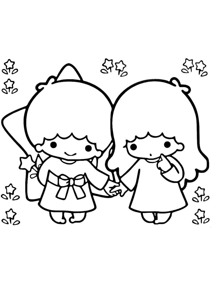 Little Twin Stars 17 coloring page