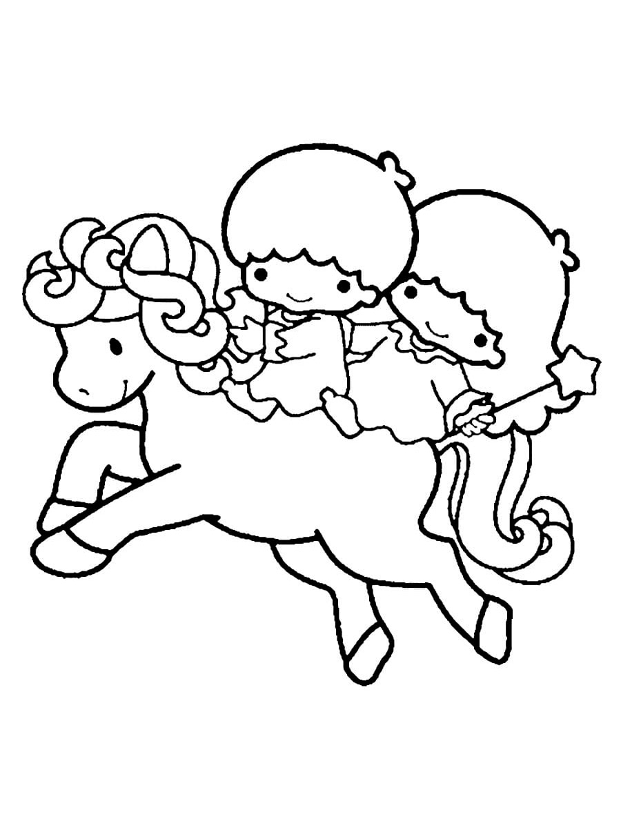 Little Twin Stars 3 coloring page