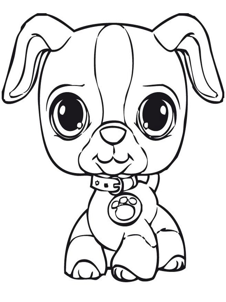Puppy Littlest Pet Shop coloring page