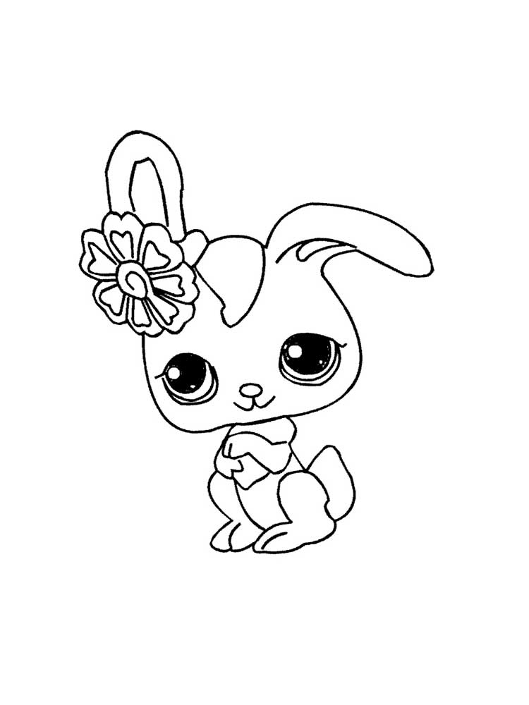 Rabbit Littlest Pet Shop coloring page