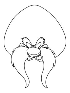 Face Yosemite Sam coloring page