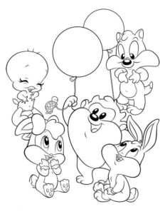 Babies Looney Tunes characters coloring page
