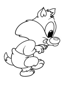 Little Sylvester coloring page