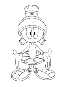 Marvin the Martian Looney Tunes coloring page