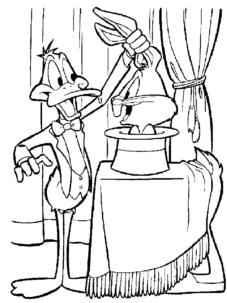 Bugs Bunny and Daffy Duck 2 coloring page