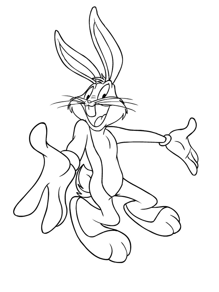 Happy Bugs Bunny coloring page