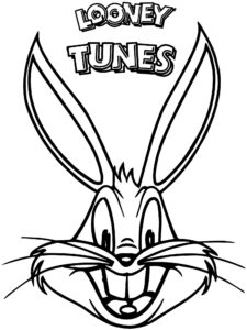 Face Bugs Bunny coloring page