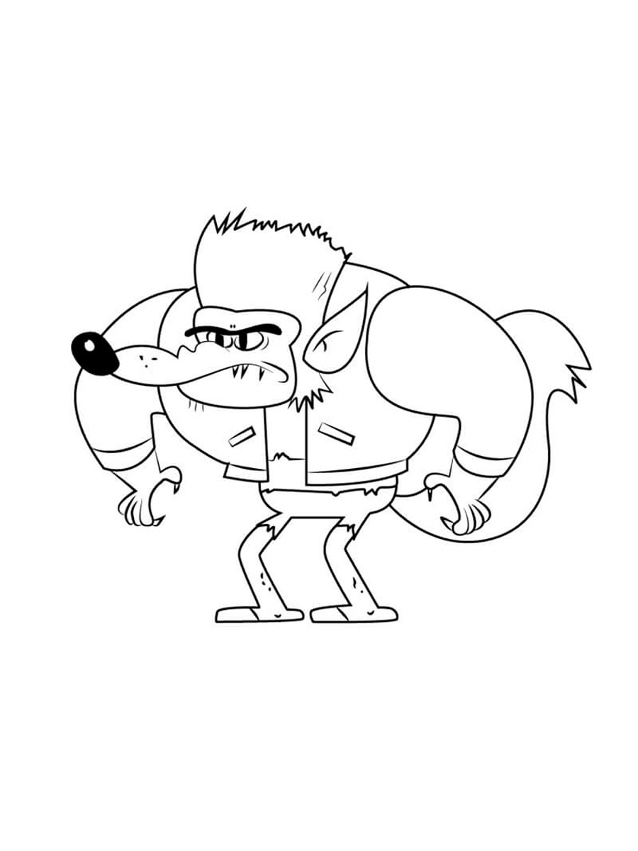 Werewolf coloring page