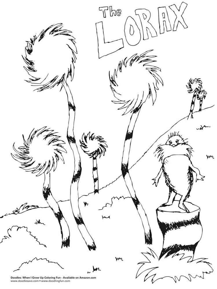 Lorax 8 coloring page
