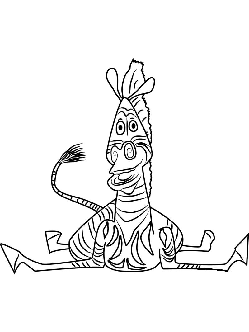 Marty the Zebra coloring page