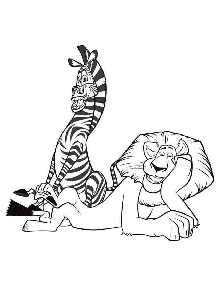 Alex and Marty coloring page