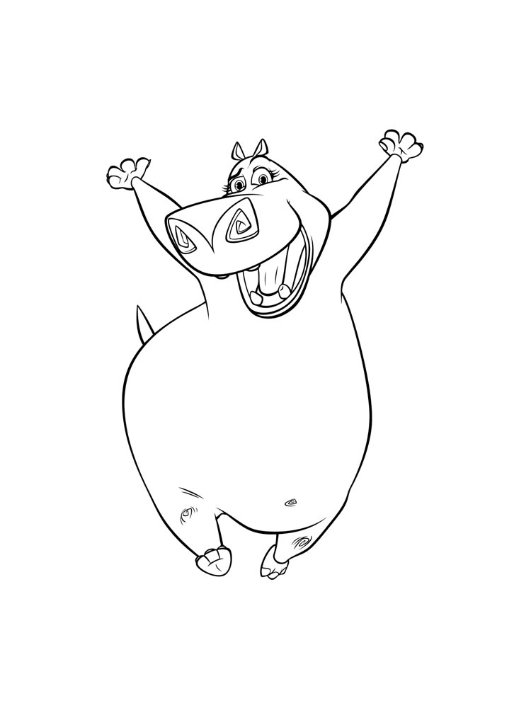 Gloria from Madagascar coloring page