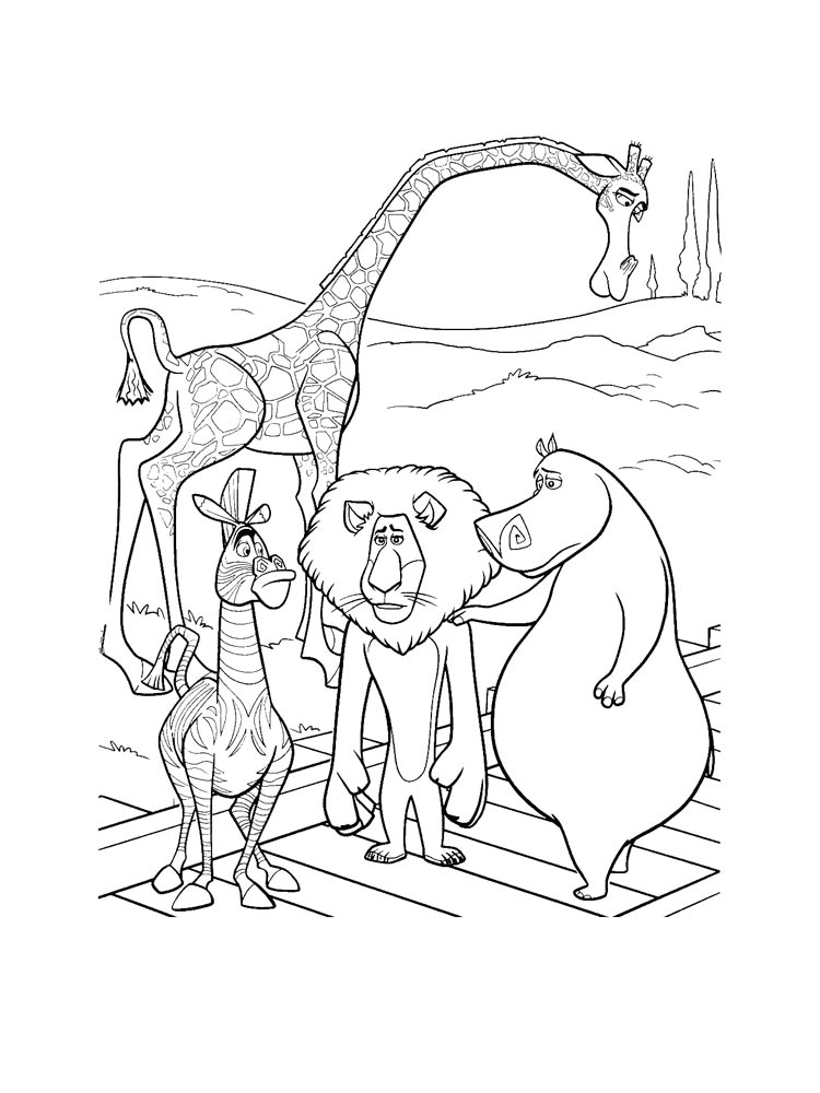 Madagascar 5 coloring page