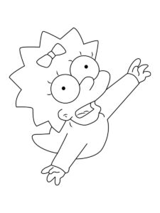 Maggie Simpson 5 coloring page