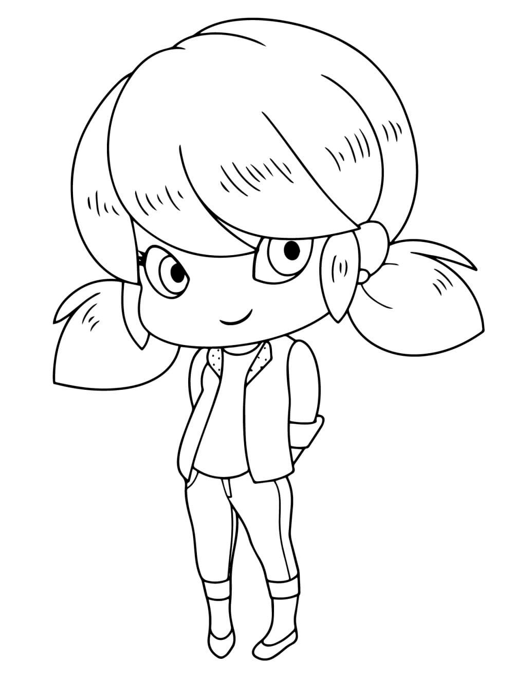 Little Marinette coloring page
