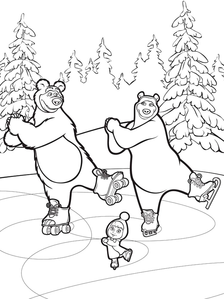 Masha and the Bear 103 coloring page