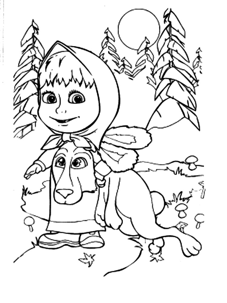 Masha and the Bear 12 coloring page