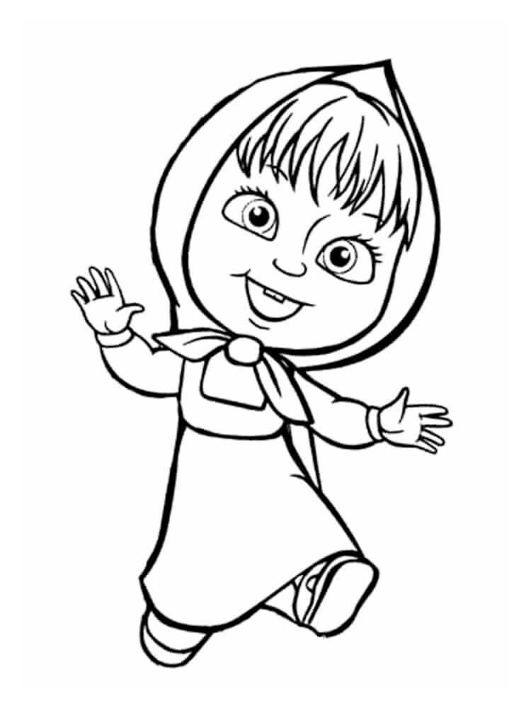 Masha and the Bear 19 coloring page