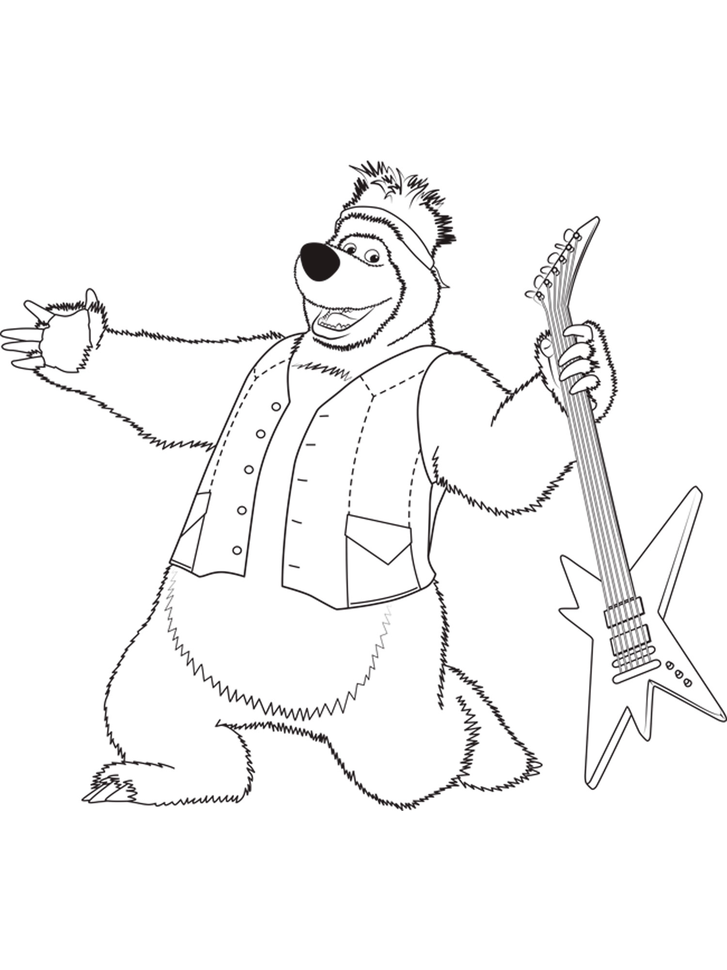 Masha and the Bear 21 coloring page