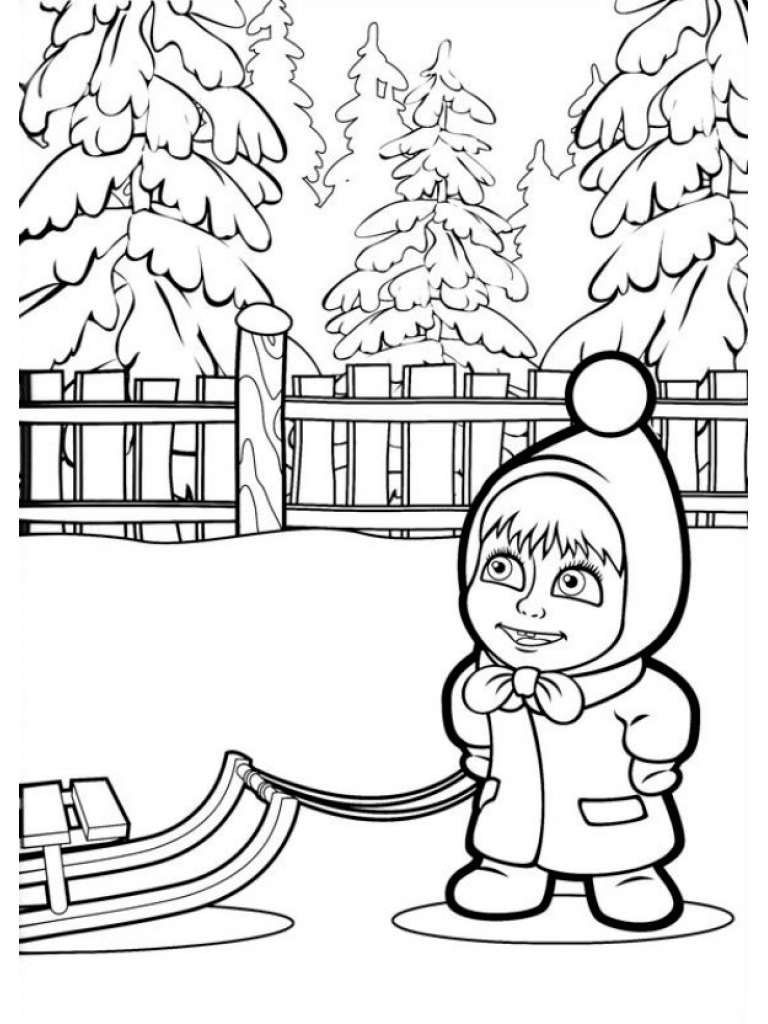 Masha and the Bear 29 coloring page