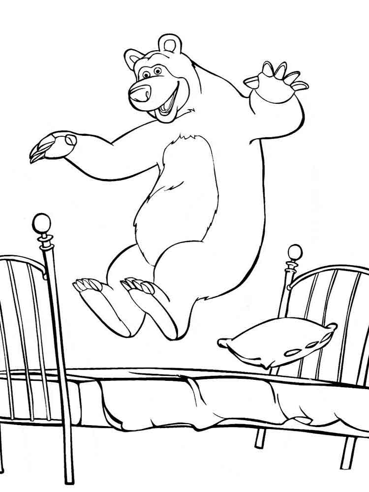 Masha and the Bear 43 coloring page