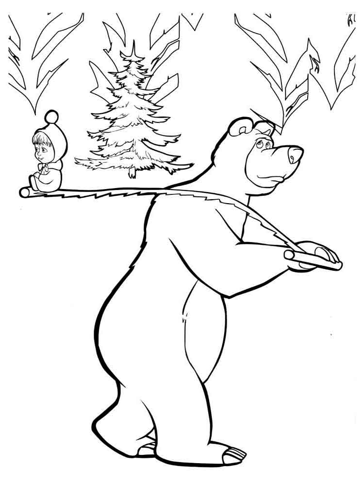 Masha and the Bear 44 coloring page