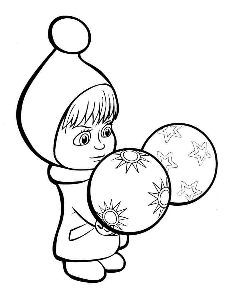 Masha and the Bear 45 coloring page