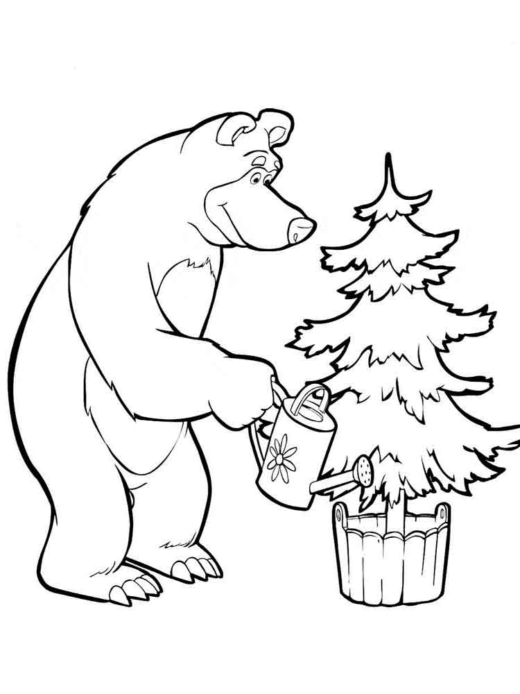 Masha and the Bear 46 coloring page
