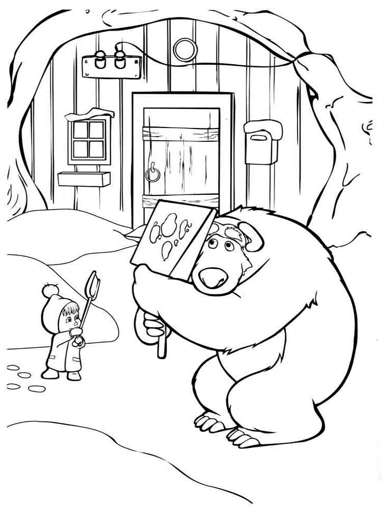 Masha and the Bear 47 coloring page