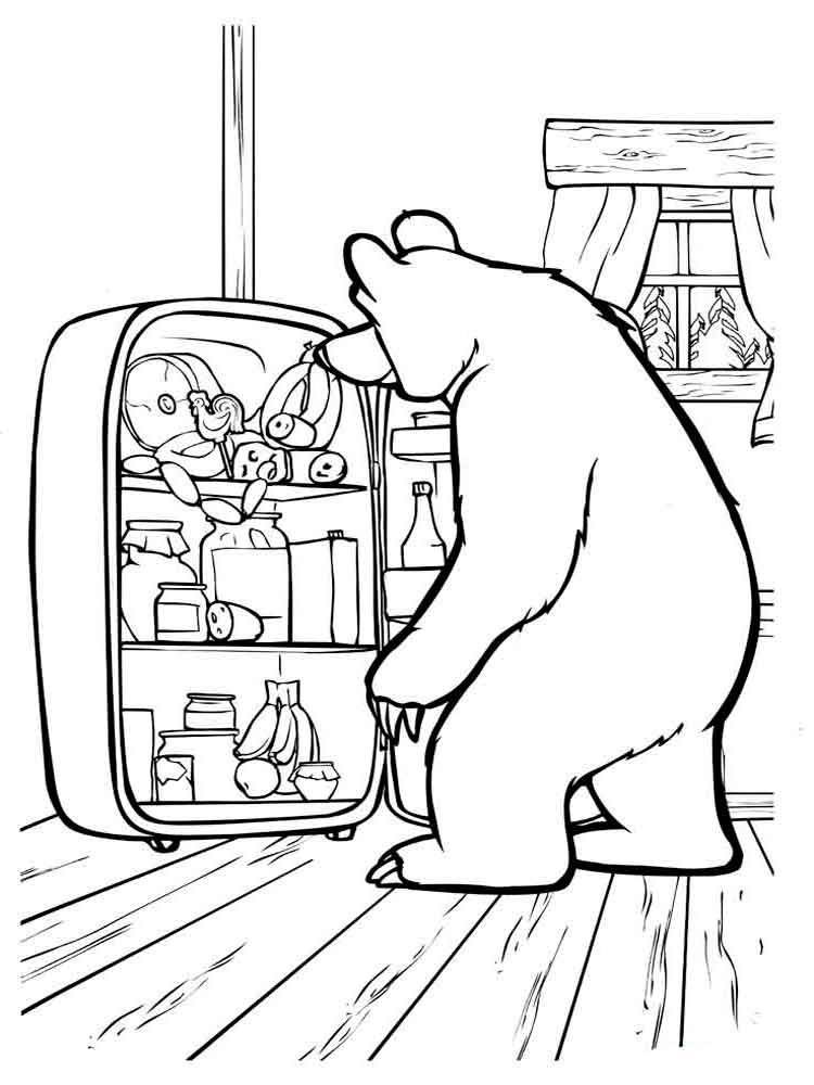 Masha and the Bear 51 coloring page