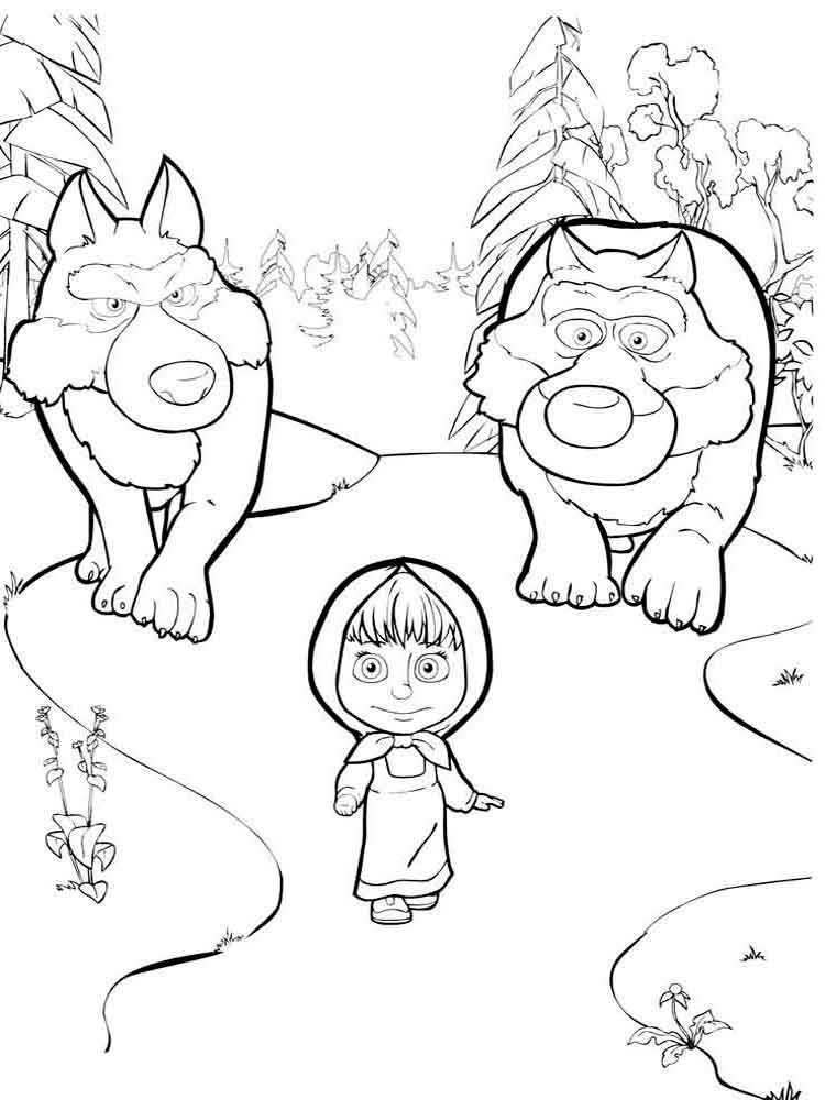 Masha and the Bear 59 coloring page