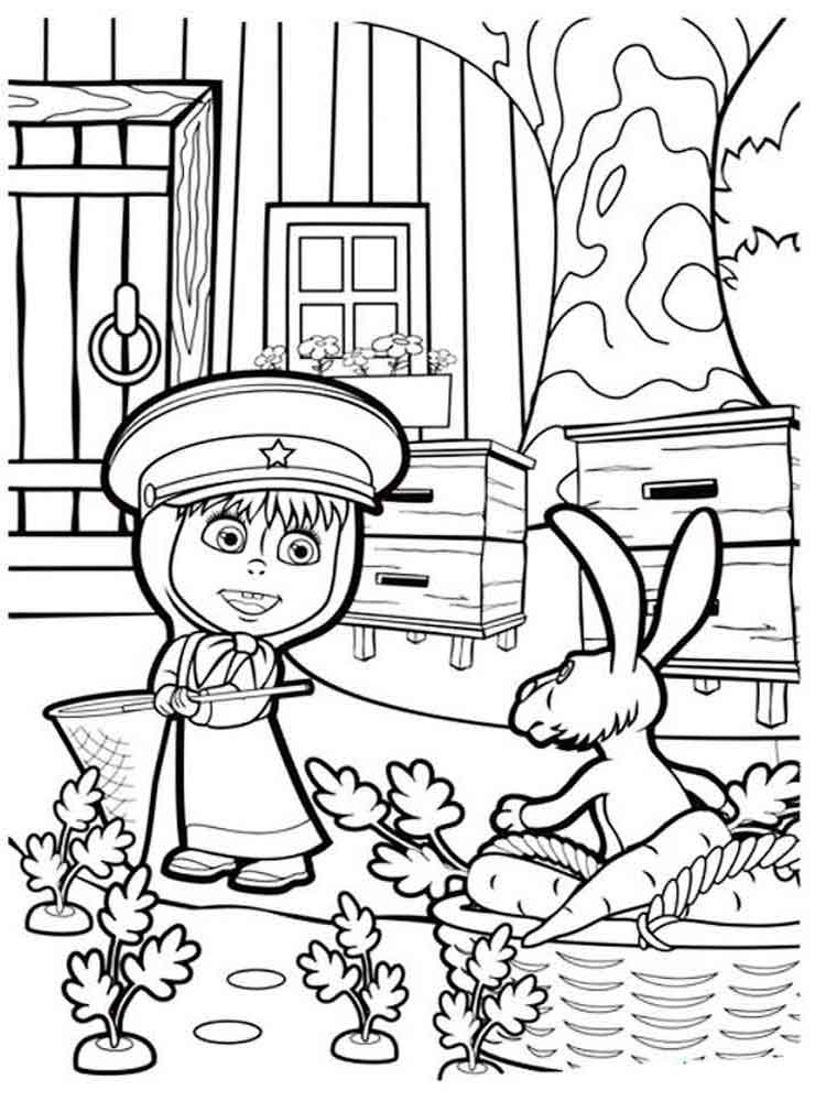 Masha and the Bear 61 coloring page