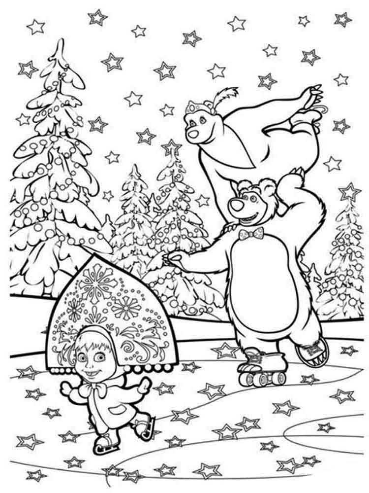 Masha and the Bear 63 coloring page