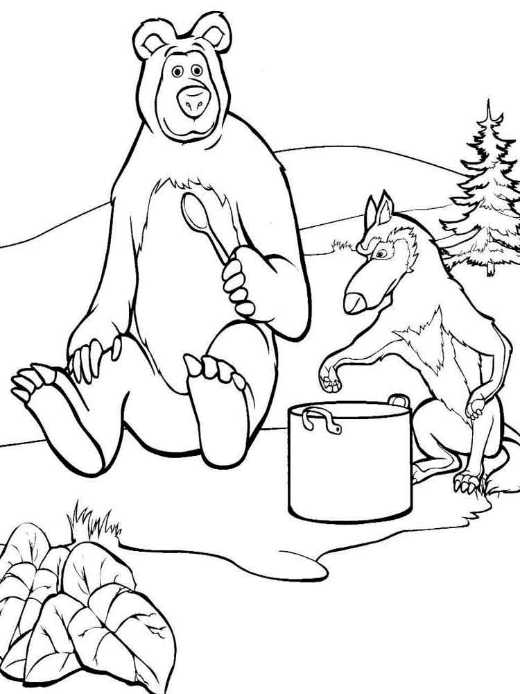 Masha and the Bear 67 coloring page