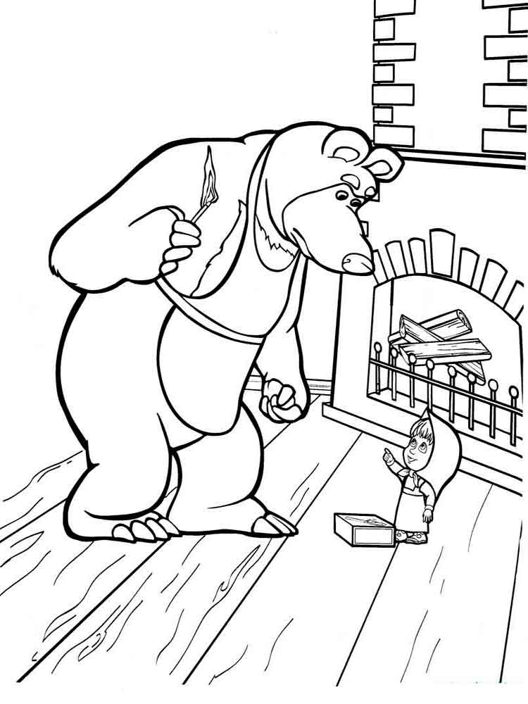 Masha and the Bear 73 coloring page