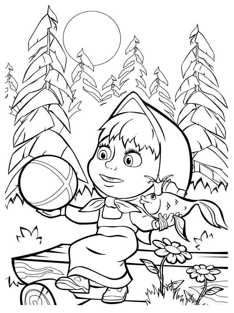 Masha and the Bear 75 coloring page